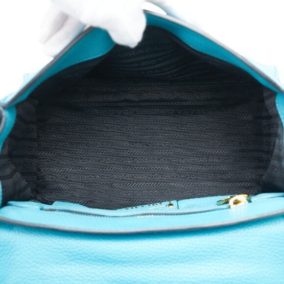 PRADA Blue Leather Shoulder Bag - Picture 5 of 10